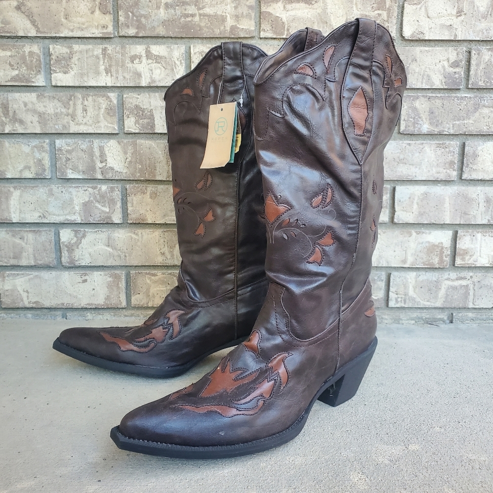 New Roper Women's cowboy western boots Rockstar 09-021-1556-0415 BR